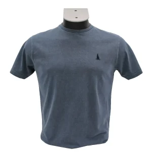 CAMISETA AZUL NOCHE LOGO BORDADO