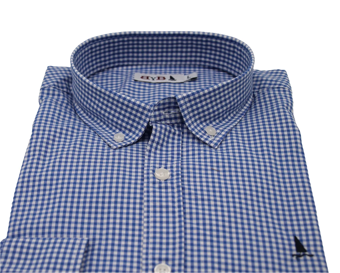 CAMISA CUADRO VICHY AZULÓN / BOTONES EN EL CUELLO - Imagen 3