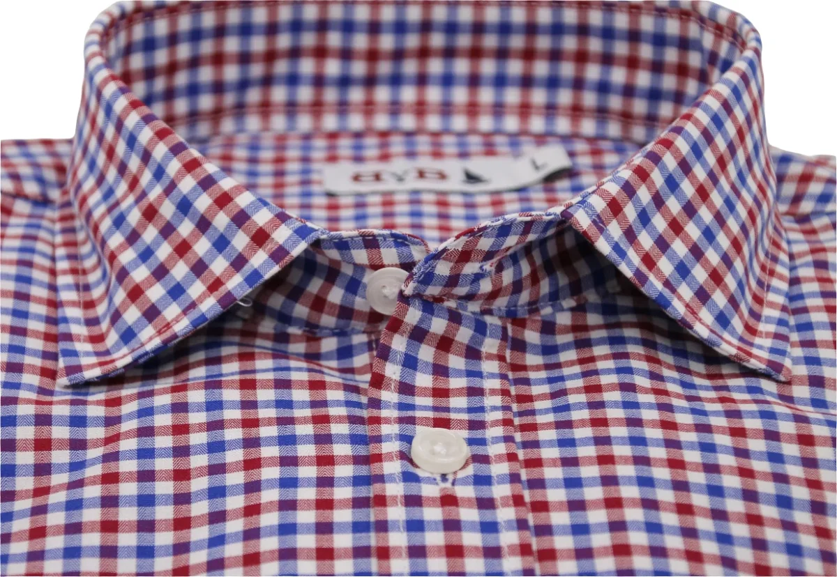 CAMISA CUADRO VICHY GRANATE, AZUL Y BLANCO - Imagen 3
