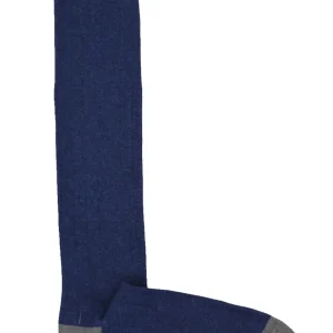 CALCETINES LARGOS CANALÉ AZUL MARINO - MARRÓN