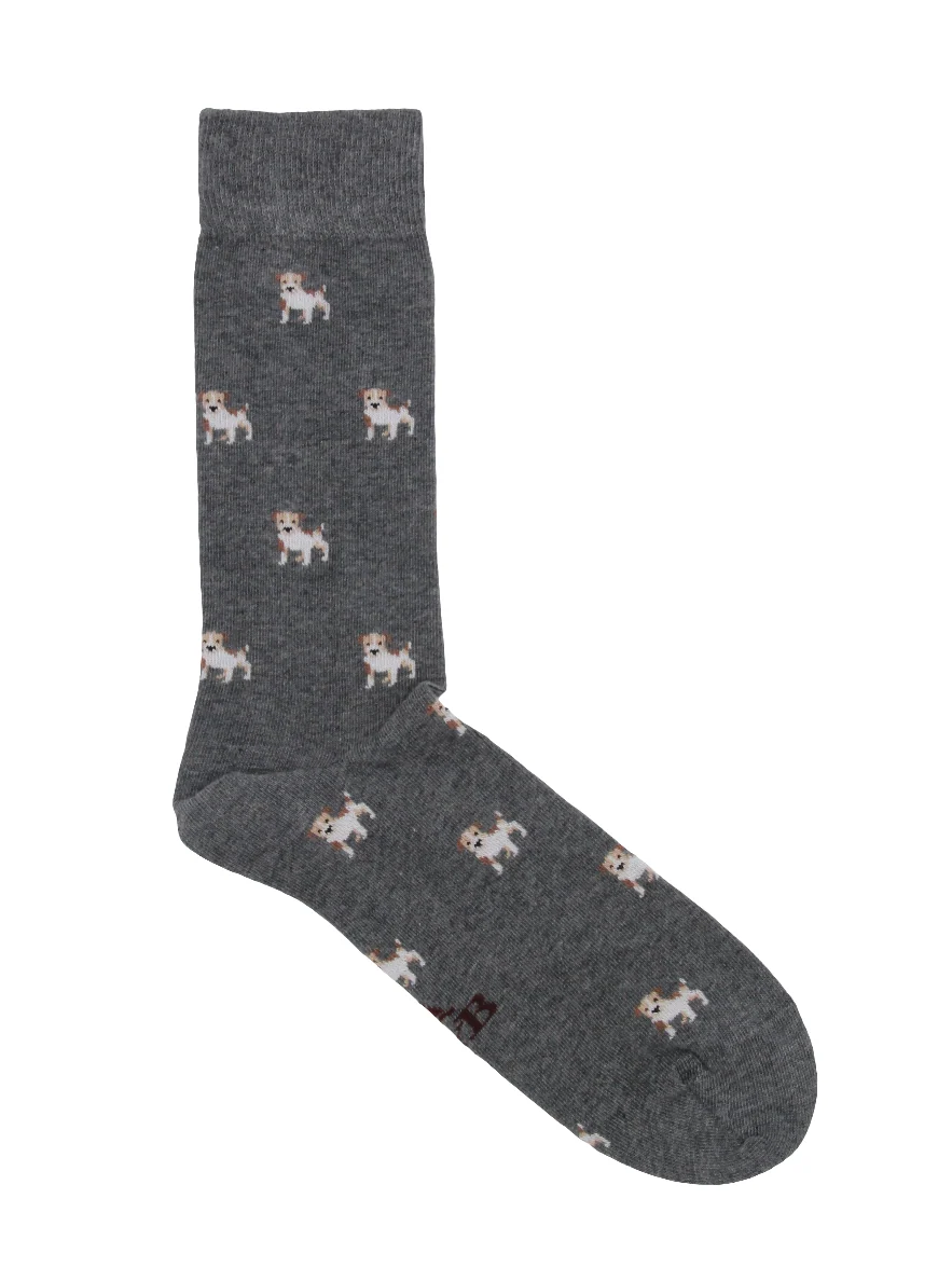 CALCETINES JACK RUSSEL GRIS - Imagen 2
