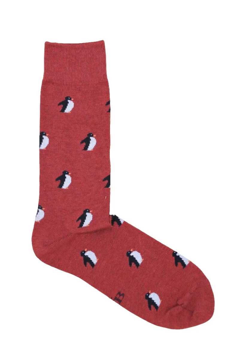 CALCETINES PINGÜINOS TEJA - Imagen 2