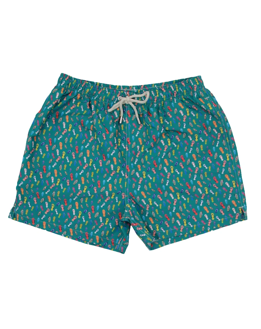 TRAJE DE BAÑO CHANCLETAS VERDE