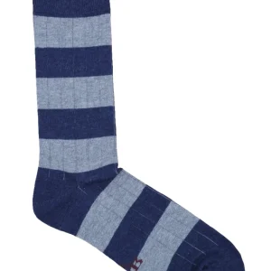 CALCETINES CANALÉ RAYAS AZÚL MARINO GRIS
