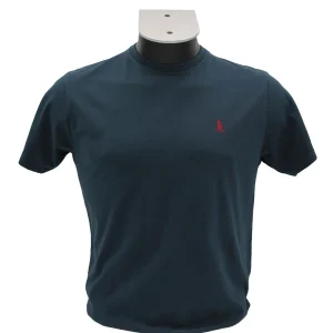 CAMISETA AZUL MARINO LOGO BORDADO
