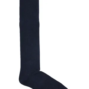 CALCETINES LARGOS CANALÉ AZUL MARINO - BEIGE