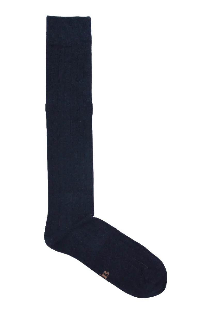 CALCETINES LARGOS CANALÉ AZUL MARINO - BEIGE - Imagen 2