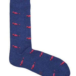 CALCETINES FÓRMULA 1 AZUL MARINO - ROJO