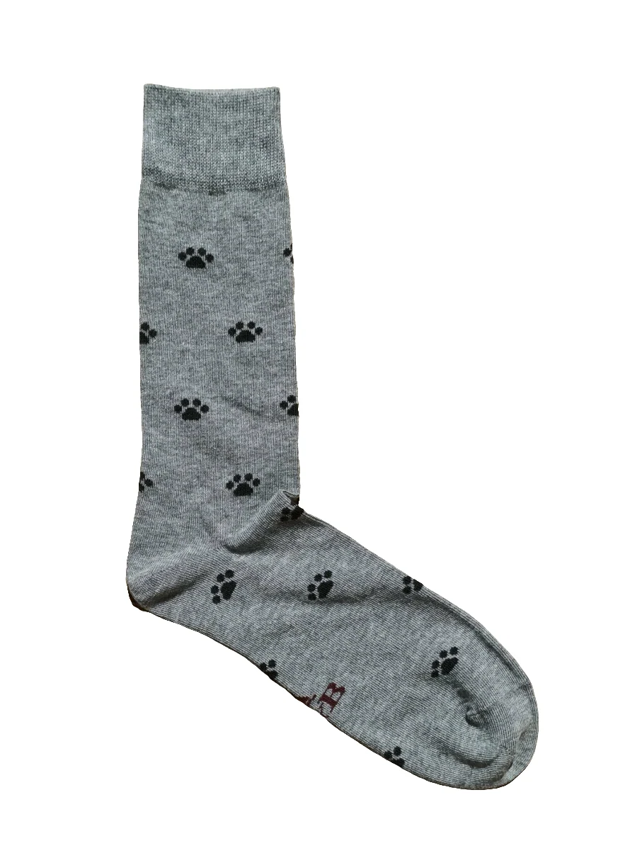 CALCETINES HUELLAS GRIS - Imagen 2