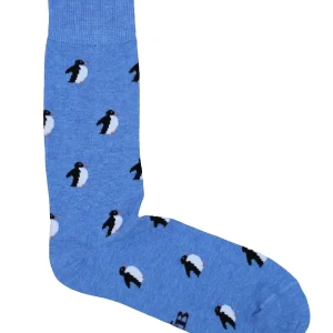 CALCETINES PINGÜINOS AZUL CLARO