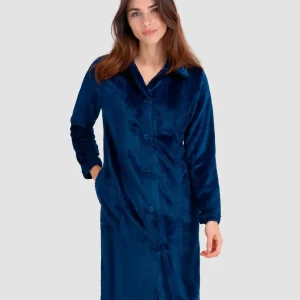 Bata larga mujer invierno jacquard botones