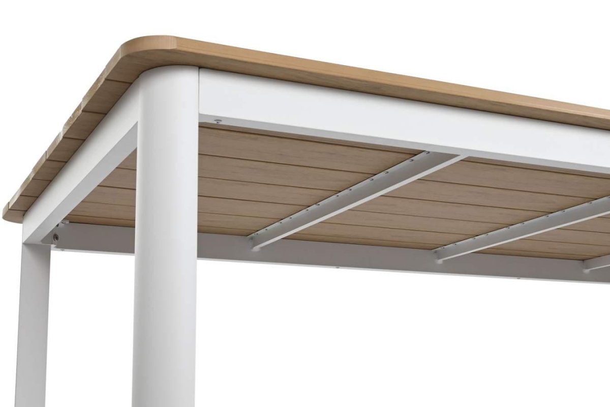 Conjunto Comedor Exterior Aluminio y Resina Roble con 6 Sillas - Imagen 7
