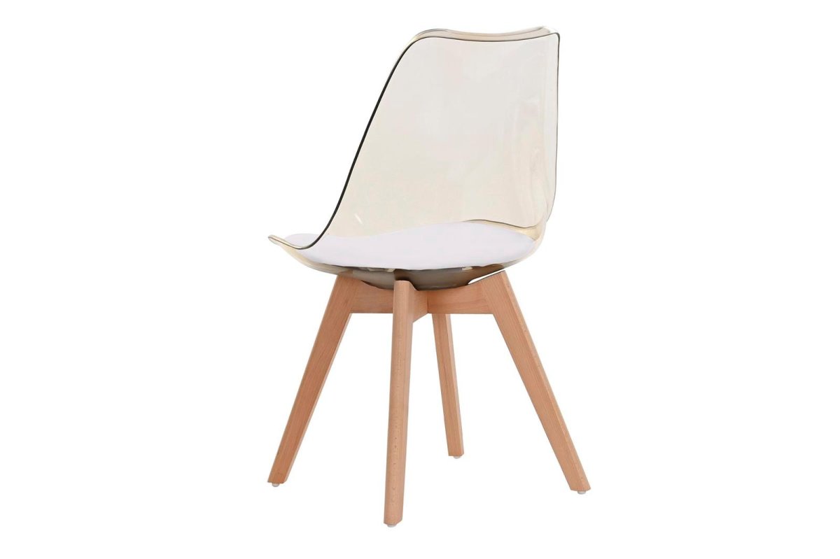 Silla Diseño Transparente PVC y Madera de Abedul - Imagen 5