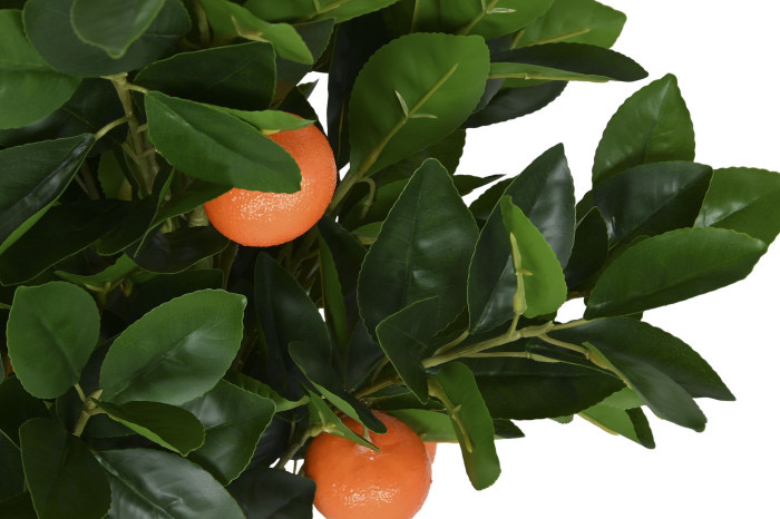 Naranjo Artificial Decorativo con Frutos y Macetero Blanco Rústico - Imagen 5