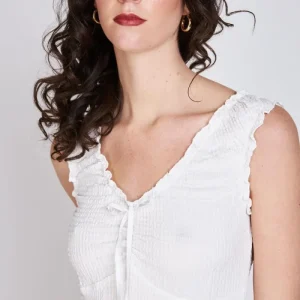 Polera Fruncida María Blanco Eclipse