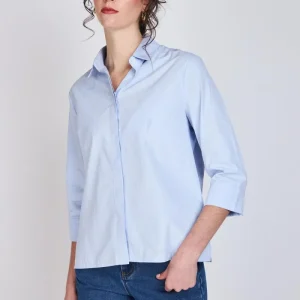 Camisa Manga Tres Cuartos Verónica Azul Woman by Eclipse