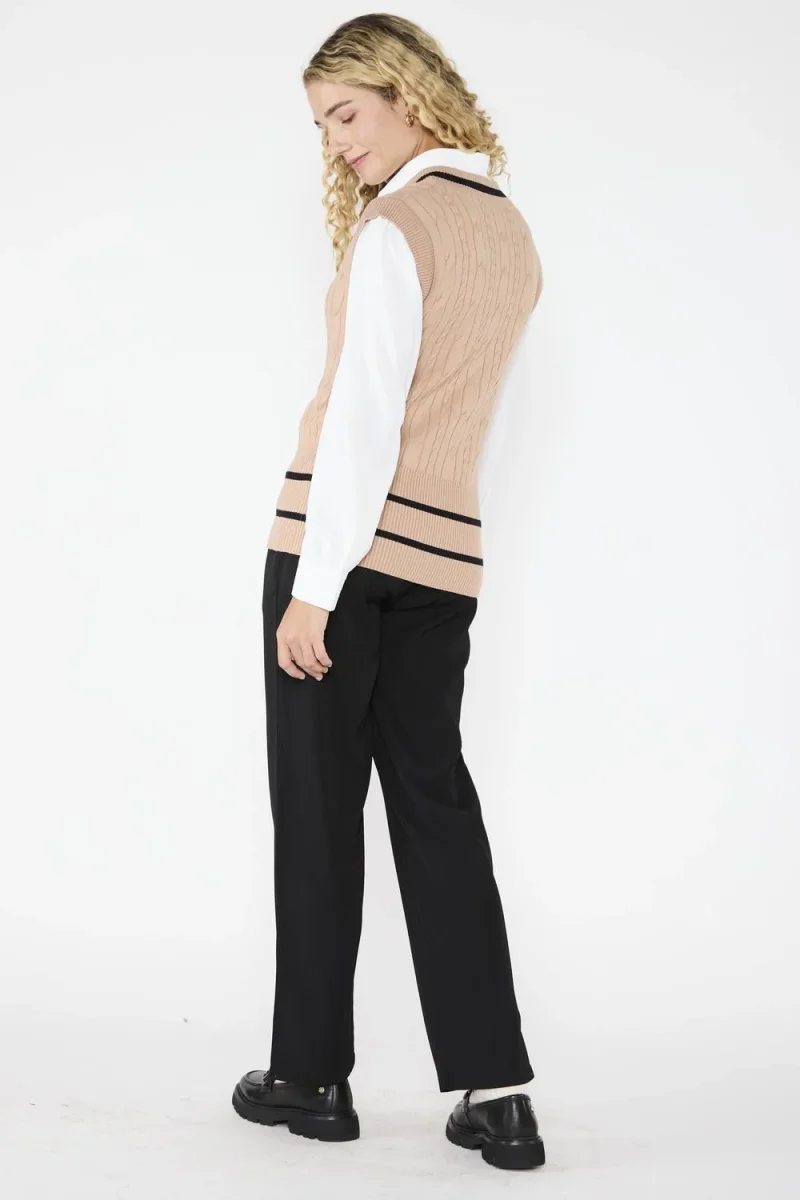 Sweater Vest Isabella Beige - Imagen 4