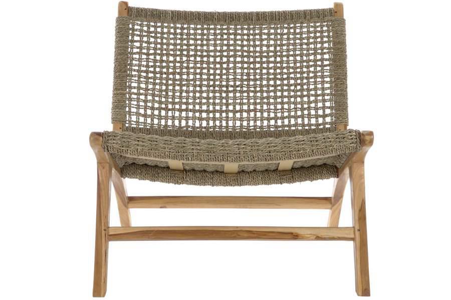 Butaca teca ratán marrón (65 cm) - Imagen 4