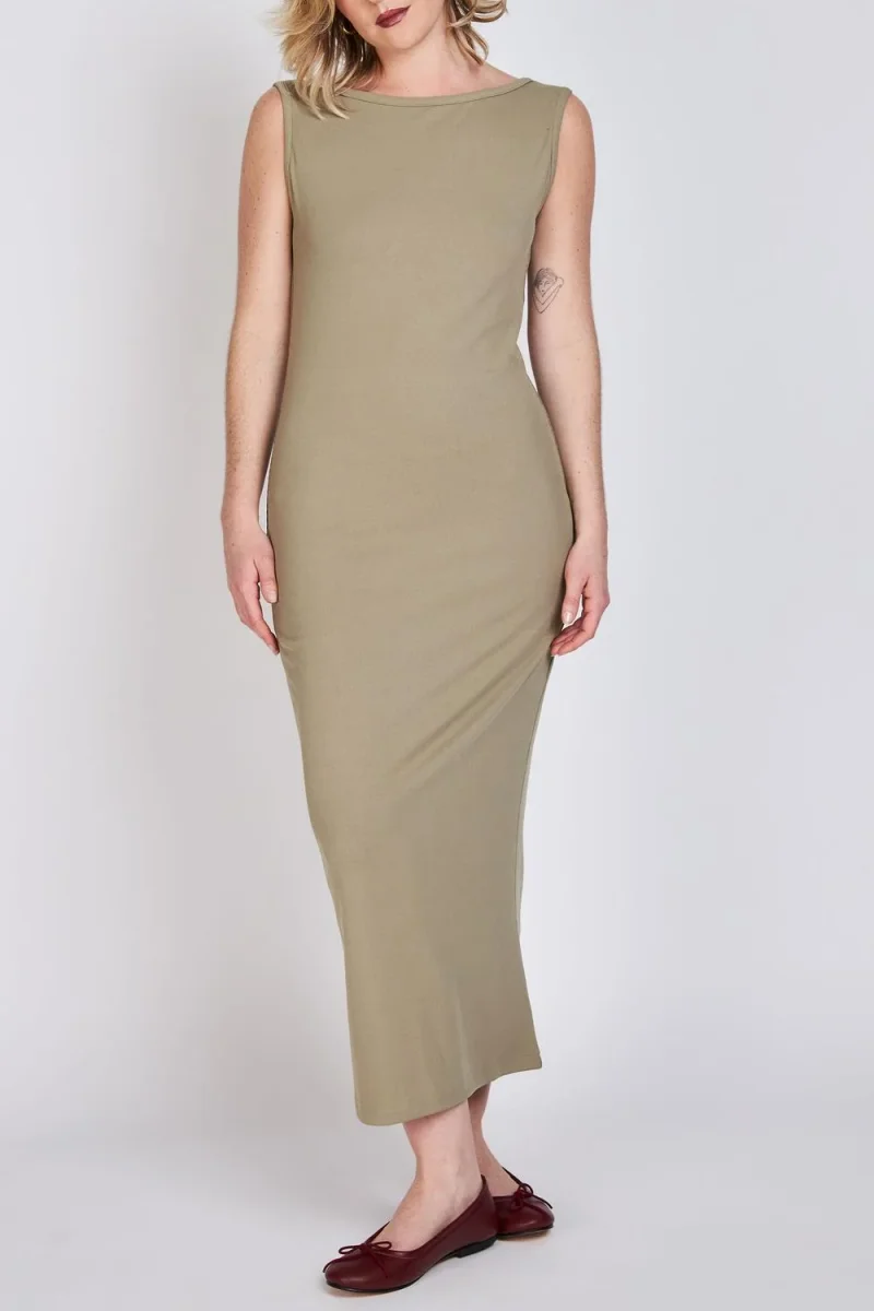 Vestido Escote Bote Liz Verde ATR by Eclipse - Imagen 2