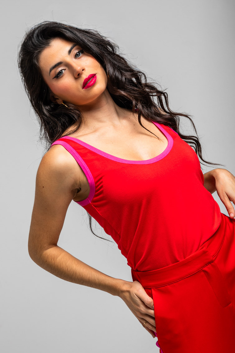 Camiseta tirantes roja Dolce Far Niente - Imagen 2