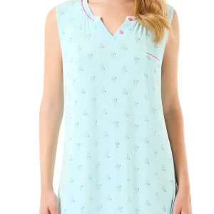 Camisón corto sin mangas cactus