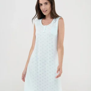 Camisón corto sin mangas verde estrellas