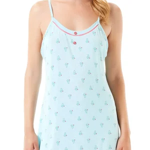 Camisón corto de tirantes cactus