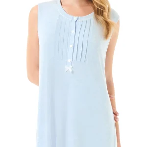 Camisón sin mangas de punto lorzas