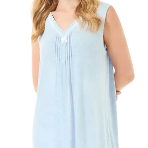 Camisón sin mangas de verano con puntilla