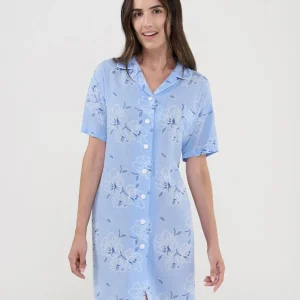 Camisón abierto botones estampado flores