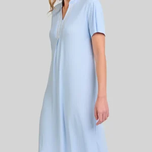 Camisón lencero verano manga corta canalé entredos