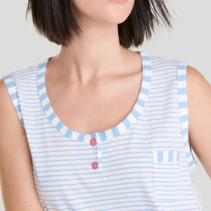 Camisón mujer verano sin mangas a rayas
