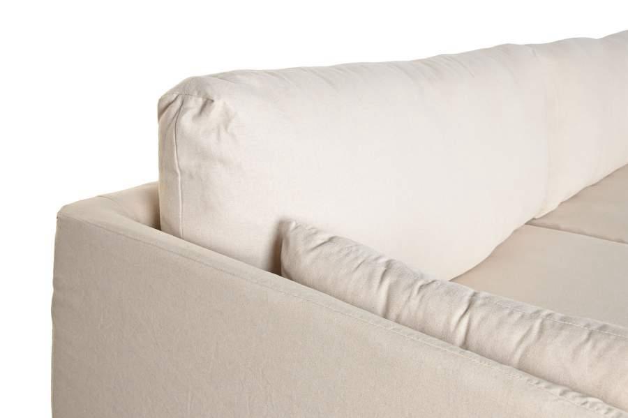 Sofá Desenfundable Lino Algodón Beige - Imagen 6
