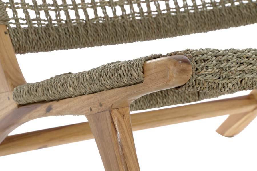 Butaca teca ratán marrón (65 cm) - Imagen 3