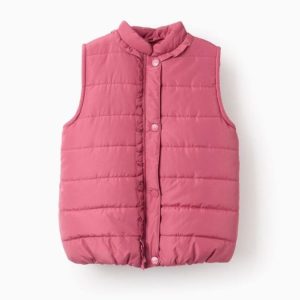 Chaleco Acolchado Niña Rosa