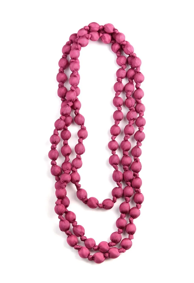 Collar Il Baco Da Seta Bolas Seda Buganvilla 14.1 - Imagen 3