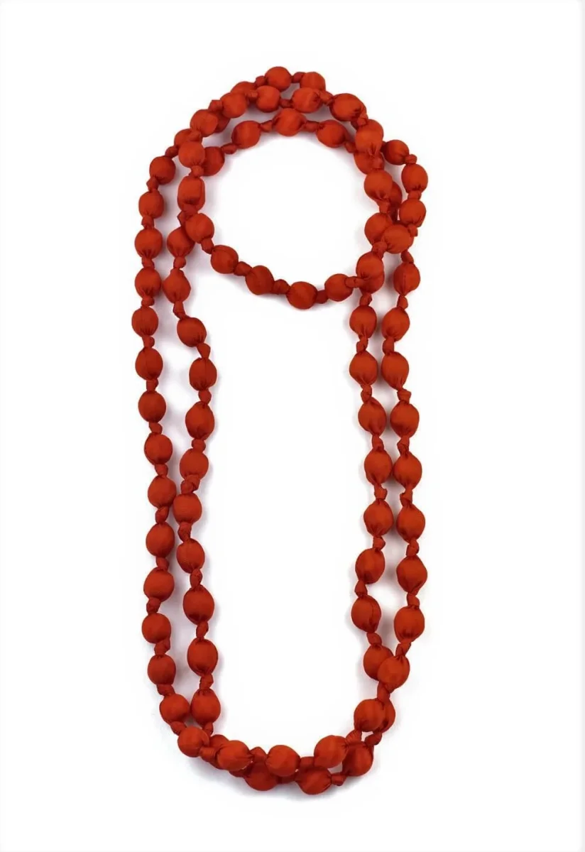 Collar Il Baco Da Seta Bolas Seda Rojo 10.2 - Imagen 3