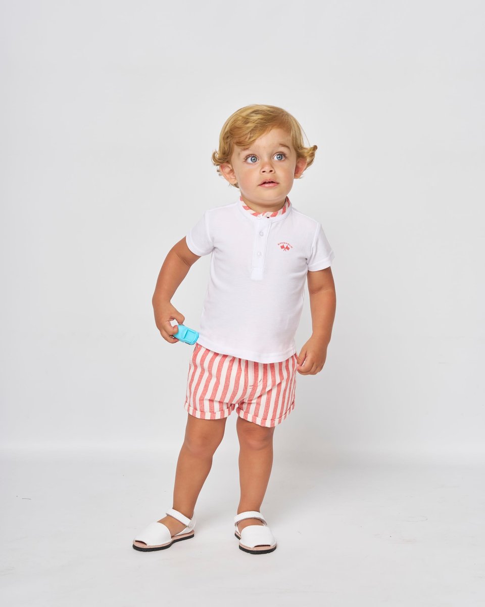 Conjunto bebé niño Spagnolo polo y short rojo Ref 638S - Imagen 3