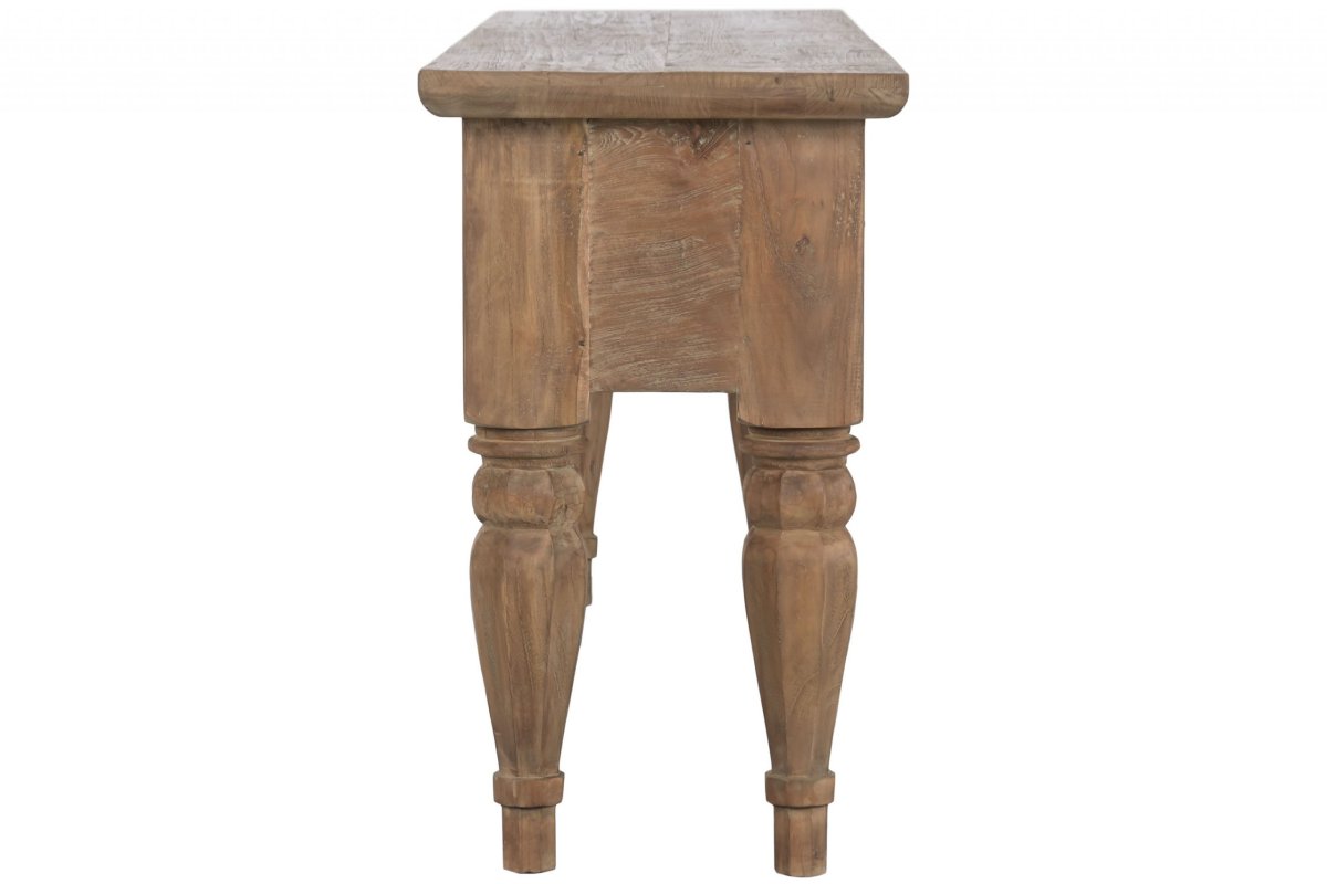 Consola Rústica de Madera Reciclada con 4 Cajones - Imagen 5