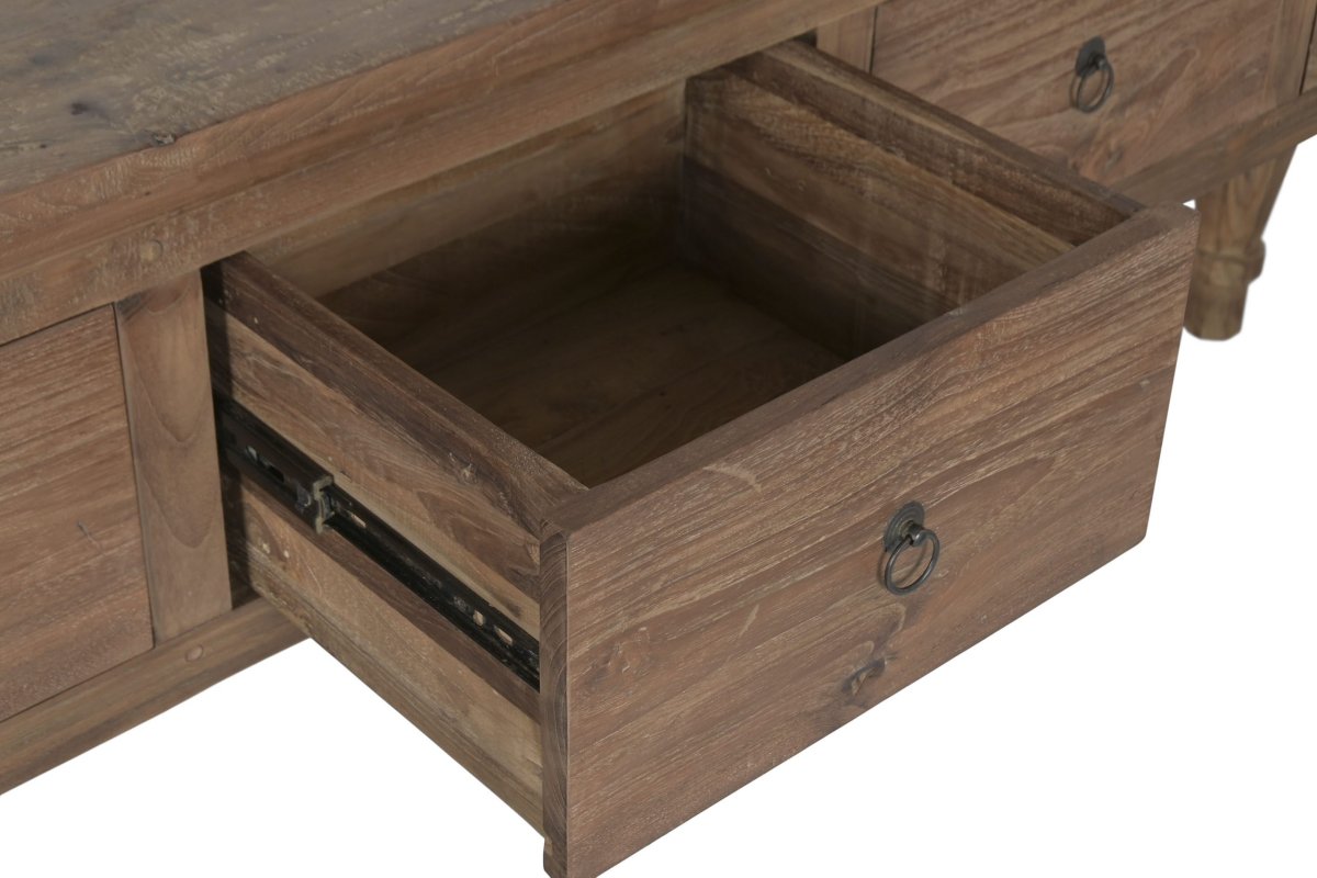 Consola Rústica de Madera Reciclada con 4 Cajones - Imagen 9