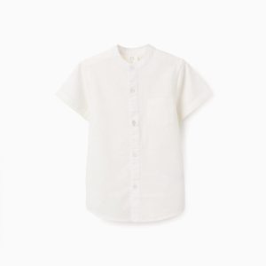 Camisa lino cuello mao blanco roto m/c Zippy ZKBAP0302_26024
