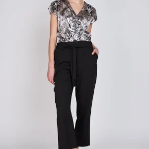 Pantalón Estampado Asunción Negro Liso Woman by Eclipse