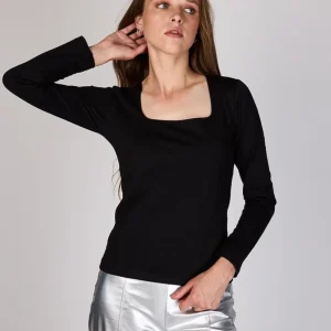 Polera Escote Cuadrado Amelia Negro ATR by Eclipse