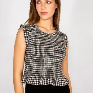 Blusa Fruncida Oli Negro
