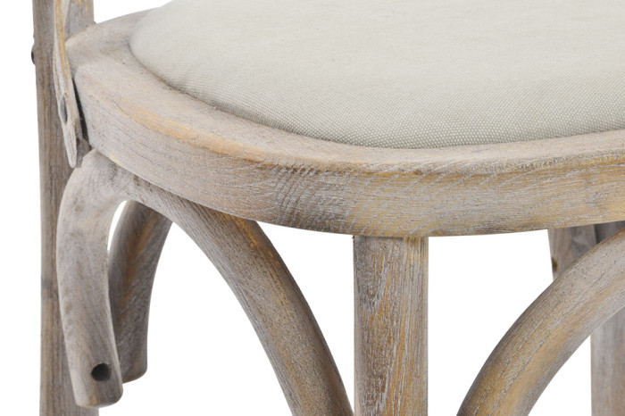 Silla madera rubberwood natural (44 cm) - Imagen 3