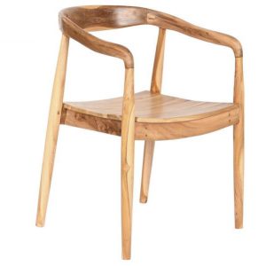 Silla de Diseño Orgánico en Madera de Teca Maciza