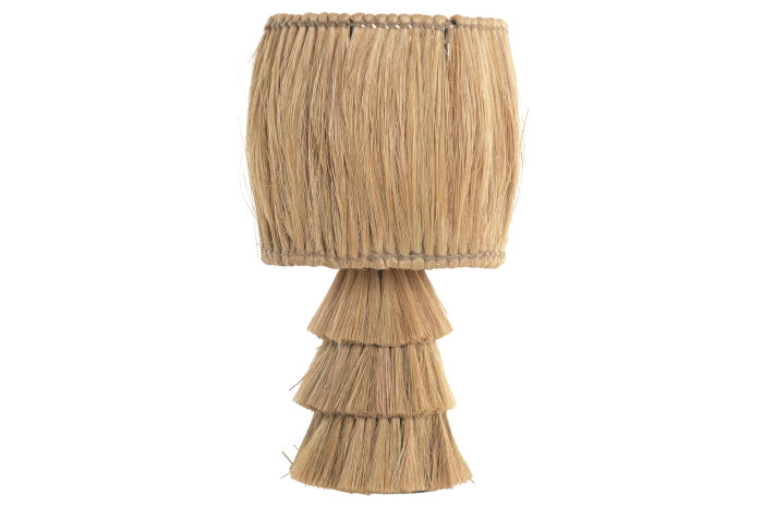 Lámpara Sobremesa Artesanal de Fibra Natural con Diseño Orgánico - Imagen 5