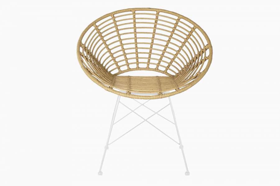 Silla de Diseño Ratan Sintético y Base Eiffel - Imagen 6