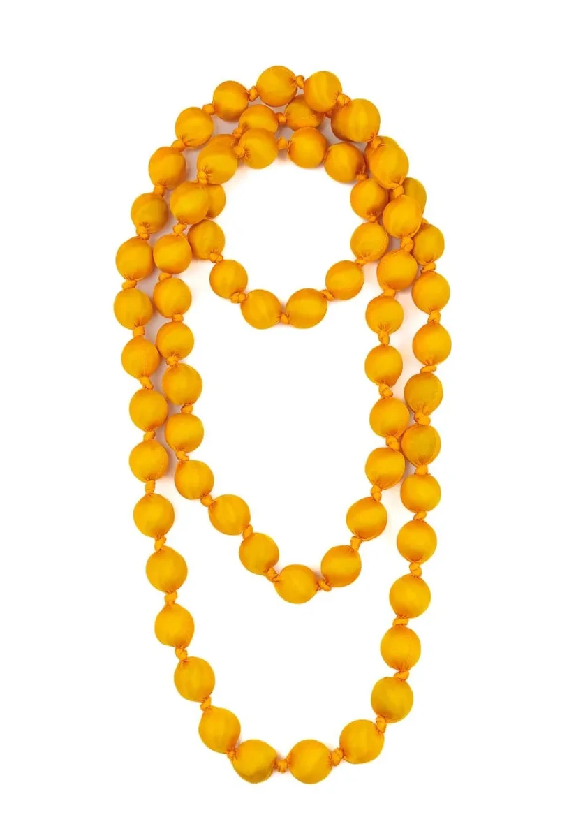 Collar il Baco Da Seta Maxi Bolas Seda Canario - Imagen 3
