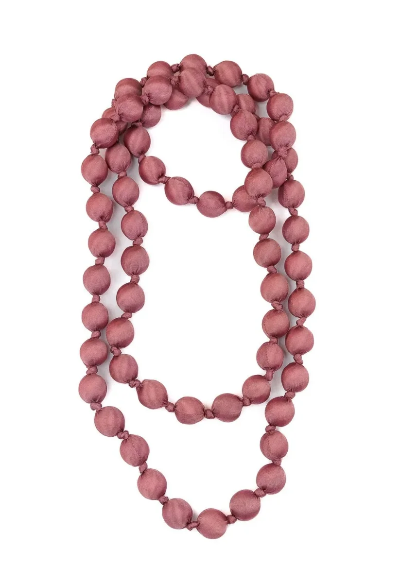 Collar il Baco Da Seta Maxi Bolas Seda Buganvilla - Imagen 3